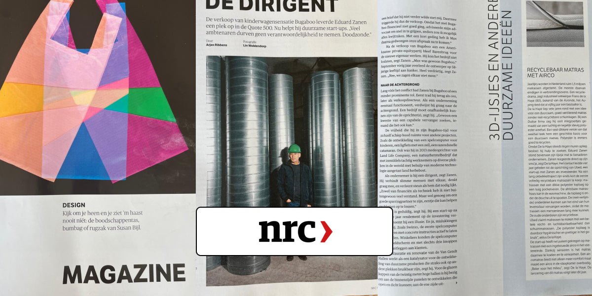 NRC magazine: "Recycleerbaar matras met Airco" - Ubed